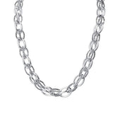 UNY JEWEL Twisted Cable Wire Link Chain Bracelet Two Tone Designer Brand Inspired Women Jewelry Valentine Christmas Gift (2 Tone)