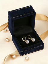LOIPURI Genuine Freshwater Pearl Drop Earrings for Women 14K Gold Plated