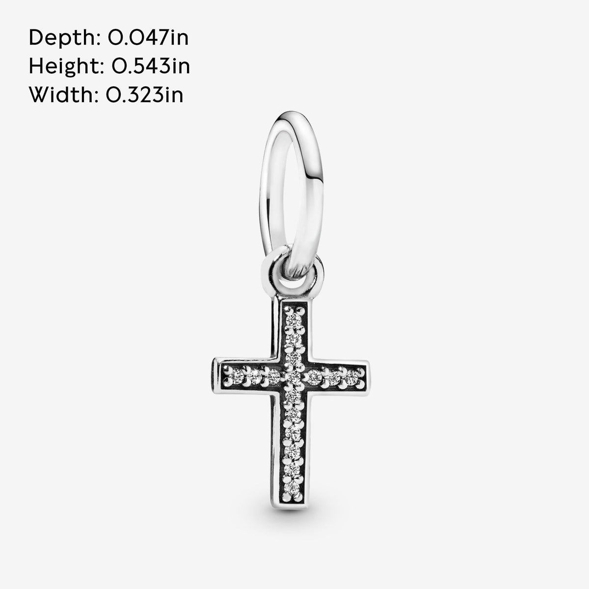 PANDORA Sparkling Cross Dangle Charm - Faith Symbol Design with Cubic Zirconia Stones - Hand-Finished - Jewelry for Her with Gift Box - Compatible with Moments & ME Charm Bracelets - Sterling Silver