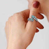 AVECON Just Breathe Rings for Women， Adjustable Size 6-8