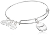 Alex and Ani Because I Love You Friend Expandable Wire Bangle for Women, United by Soul, Let The Good Times Roll Charm