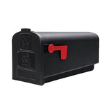 Architectural Mailboxes Parsons™ Rust-Proof Plastic Post Mounted Mail Box for Outside, Black, Medium Curbside Mailbox, USPS Approved for Residential Delivery