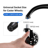 MASTERY MART Heavy Duty Office Chair Base Replacement, 2500 Lbs, 28"(70 cm), Metal Desk Chair Base Replacement Parts with Universal Gas Cylinder Hole and Casters Sockets, Matte Black