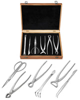 Bonsai Tool Set 6PCS with Wood Box, Stainless Steel Bonsai Tools
