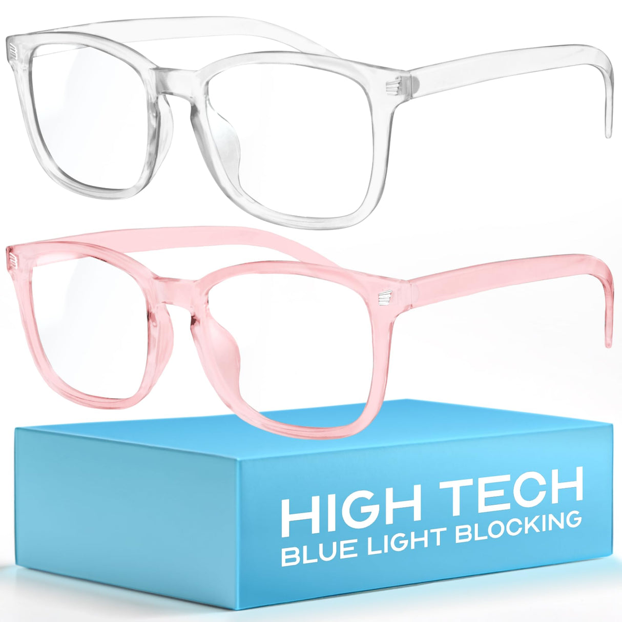livho High Tech Blue Light Glasses - Advanced 99% Blue Light Blocking Computer Glasses - Anti Eyestrain & UV Glare Protection