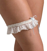 UnderYours Womens Rosalyn Garter Ivory-Baby Blue One Size