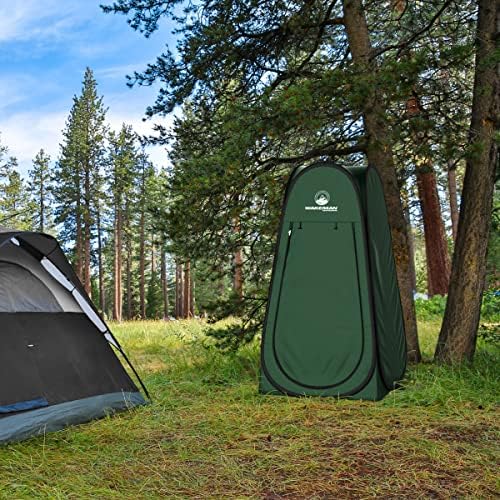 Pop Up Pod - Privacy Shower Tent, Dressing Room, or Portable Toilet Stall with Carry Bag for Camping, Beach, or Tailgate by Wakeman Outdoors