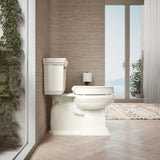 KOHLER 25875-96 Hyten 3" Height, Elevated Soft Close Elongated Toilet Seat, Contoured Seat with Grip-Tight Bumpers, Quick-Attach Hardware, No Slam Toilet Seat, Biscuit (Pack of 2)