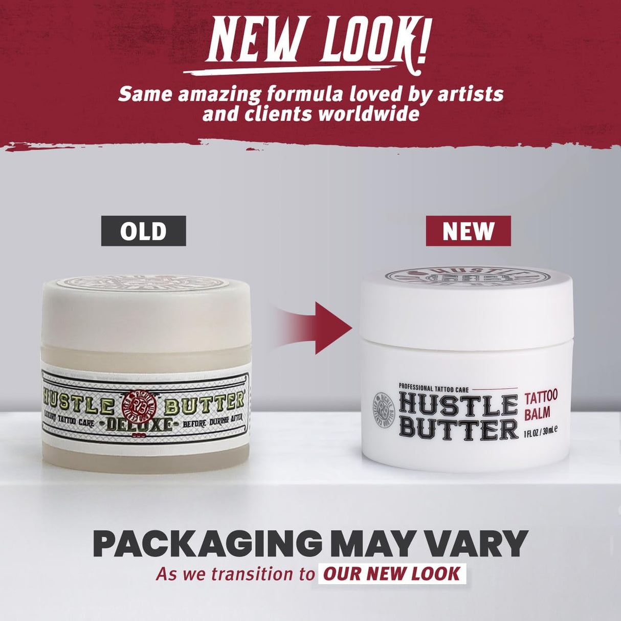 Hustle Butter Deluxe – Tattoo Butter for Before, During, and After the Tattoo Process – Lubricates and Moisturizes – 100% Vegan Replacement for Petroleum-Based Products – 1 oz