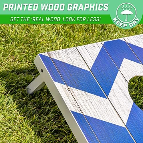 GoSports Portable Cornhole Sets, 8 Styles – Choose 4 x 2 ft or 3 x 2 ft - Boards Include 8 Bean Bags, Travel Case, and Game Rules