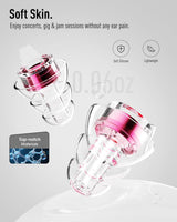 Hearprotek Concert Ear Plugs, 2Pairs Reusable high Fidelity Musician Ear Plugs for Concerts Loud Music-Noise Reduction Ear Protection earplugs for Rave,Festival,Music,Tinnitus Relief