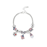 Madison Tyler Patriotic 4th of July Charm Bracelet for Women