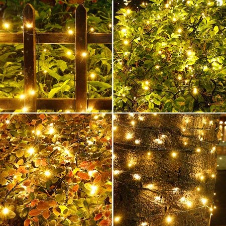 2-Pack Connectable 164FT 400LED Christmas Lights Outdoor Waterproof, Christmas String Lights with 8 Modes, Twinkle Lights Green Wire for Holiday Party Christmas Decorations Outdoor Indoor, Warm White