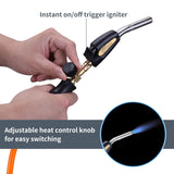 TAUSOM Propane Torch Hose Kit, Mapp Gas Torch Heat 3600℉ Map Gas Torch Kit Trigger Start & Heat Adjustment, Soldering Welding Torch Fuel by MAPP, Map/Pro,Propane(Includes Cylinder Clip)