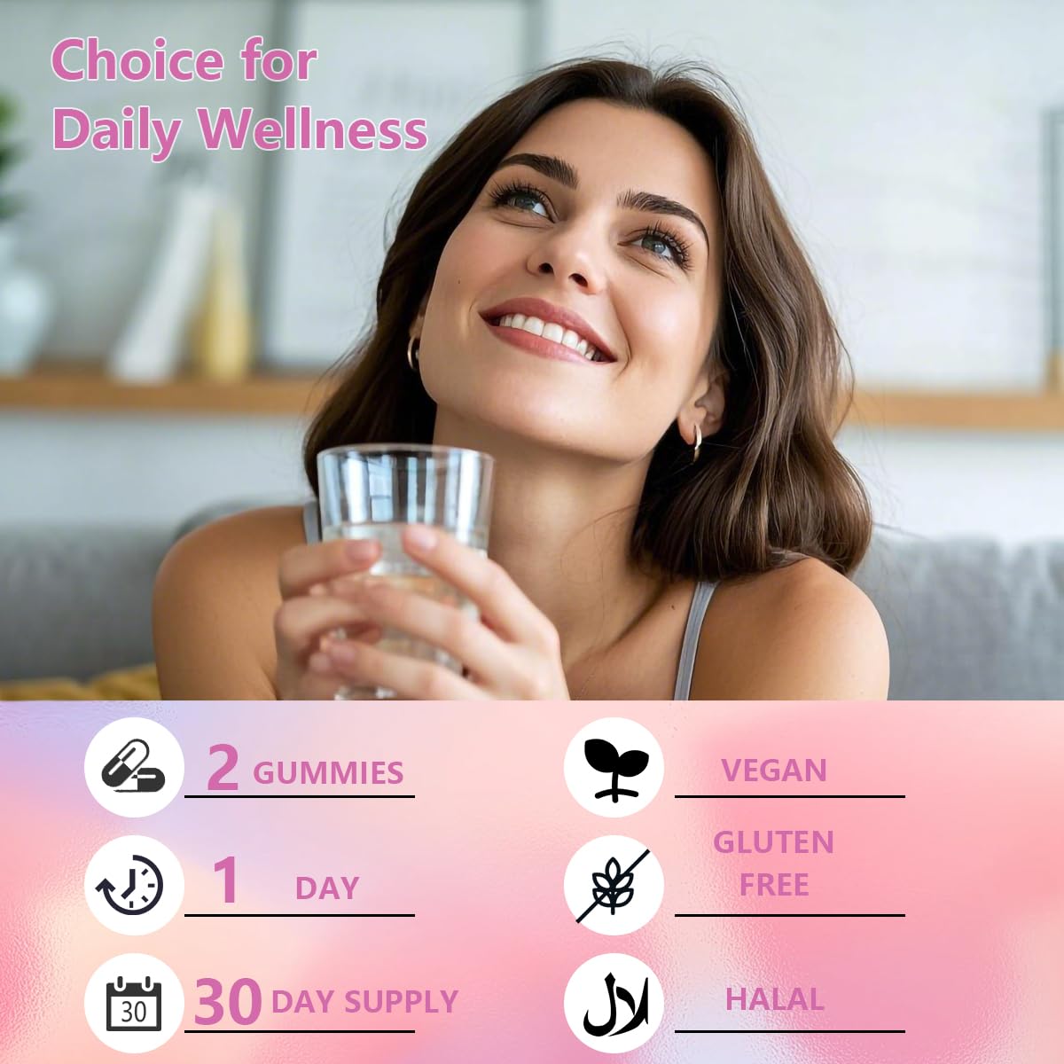 Vital Natural Feminine Balance Gummies for Women Health, Hawaiian Pineapple Flavor, Vegan, Gluten-Free ，Supports Women Vitality & Gut Health - 60 Gummies (2)