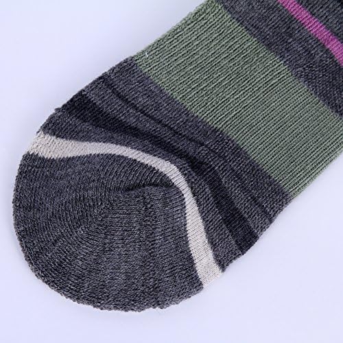 EnerWear 4 Pack Women's Merino Wool Outdoor Hiking Trail Crew Sock