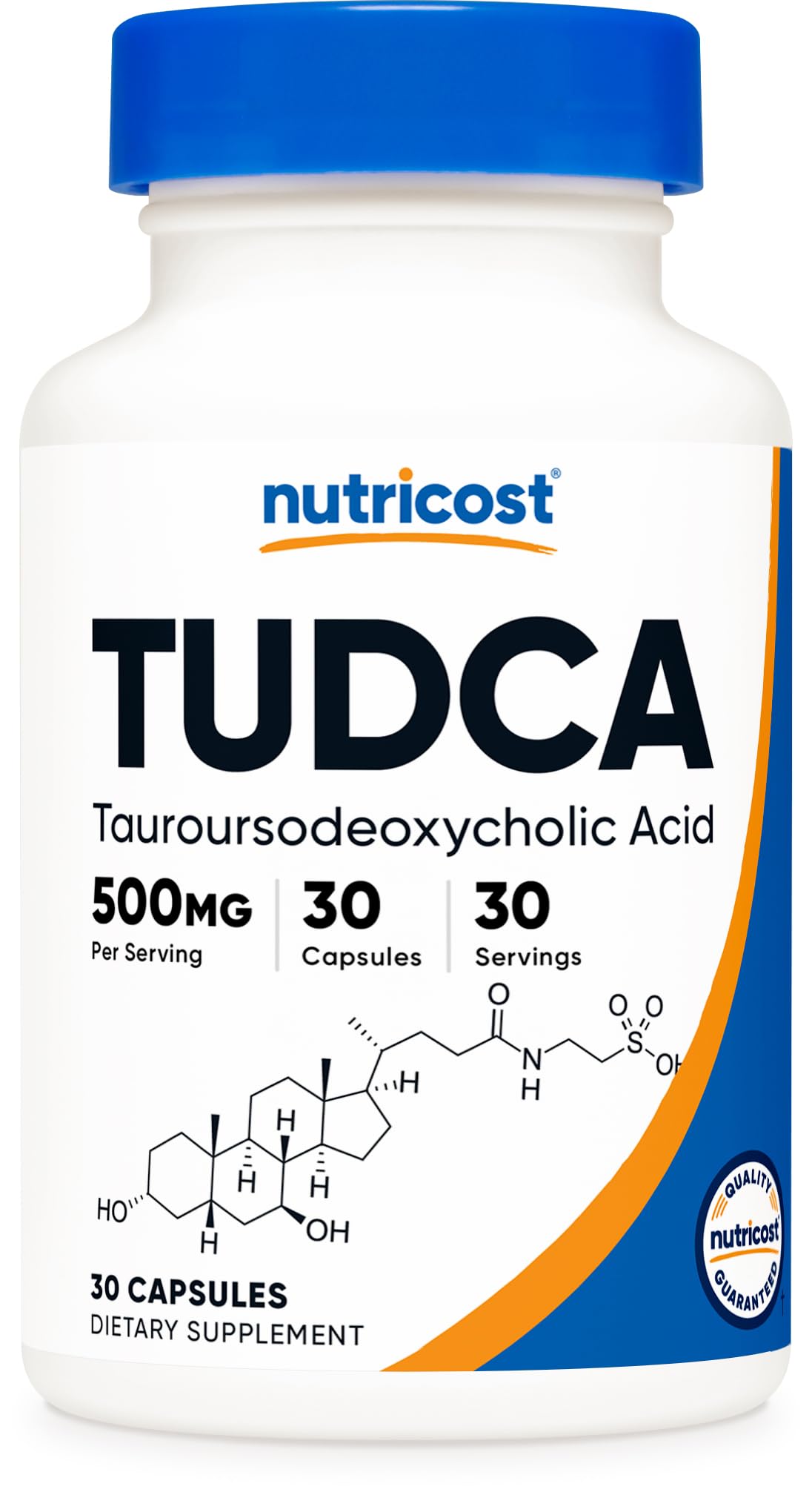 Nutricost Tudca 500mg, 30 Capsules (Tauroursodeoxycholic Acid) - Premium Quality, Gluten Free