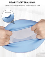 Waterproof Knee Cover for Shower Adult After Surgery, Upgraded Knee Surgery Shower Cover Watertight Knee Cast Protector for Knee Replacement Surgery Wound Burns Broken, Soft Stretchy Reusable