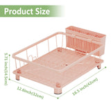 Hiviweer Pink Dish Drying Rack - Space-Saving Dish Rack,Dish Racks for Kitchen Counter with Drainboard, Birthday Christmas Day Mothers Day Thanksgiving Gifts for Mom Grandma Wife Kitchen Enthusiasts