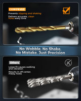 COMOWARE Titanium Impact Drill Bit Set - 30 Pcs Hex Shank HSS, Quick Change Design, 1/16"-1/2"