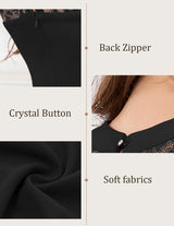 Bbonlinedress Halter Black Cocktail Wedding Guest Formal Vintage Dress Short Evening Party Prom Christmas Dress Black M