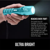 GORILLA GRIP Powerful LED Tactical Flashlight, 750 FT High Lumens 5 Adjustable Modes, Water Resistant, Ultra Bright Flashlights, Small Mini Flash Light, Camping, Night Dog Walking, 2 Pack Turquoise