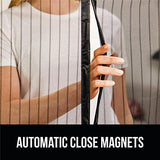 GORILLA GRIP Magnetic Screen Door, Hands Free Mesh Curtain Keeps Bugs and Mosquitos Out, Automatic Magnet Closure, Heavy Duty Patio Sliding Dog Doors Cover, Window Screen Protector, Black 39x83