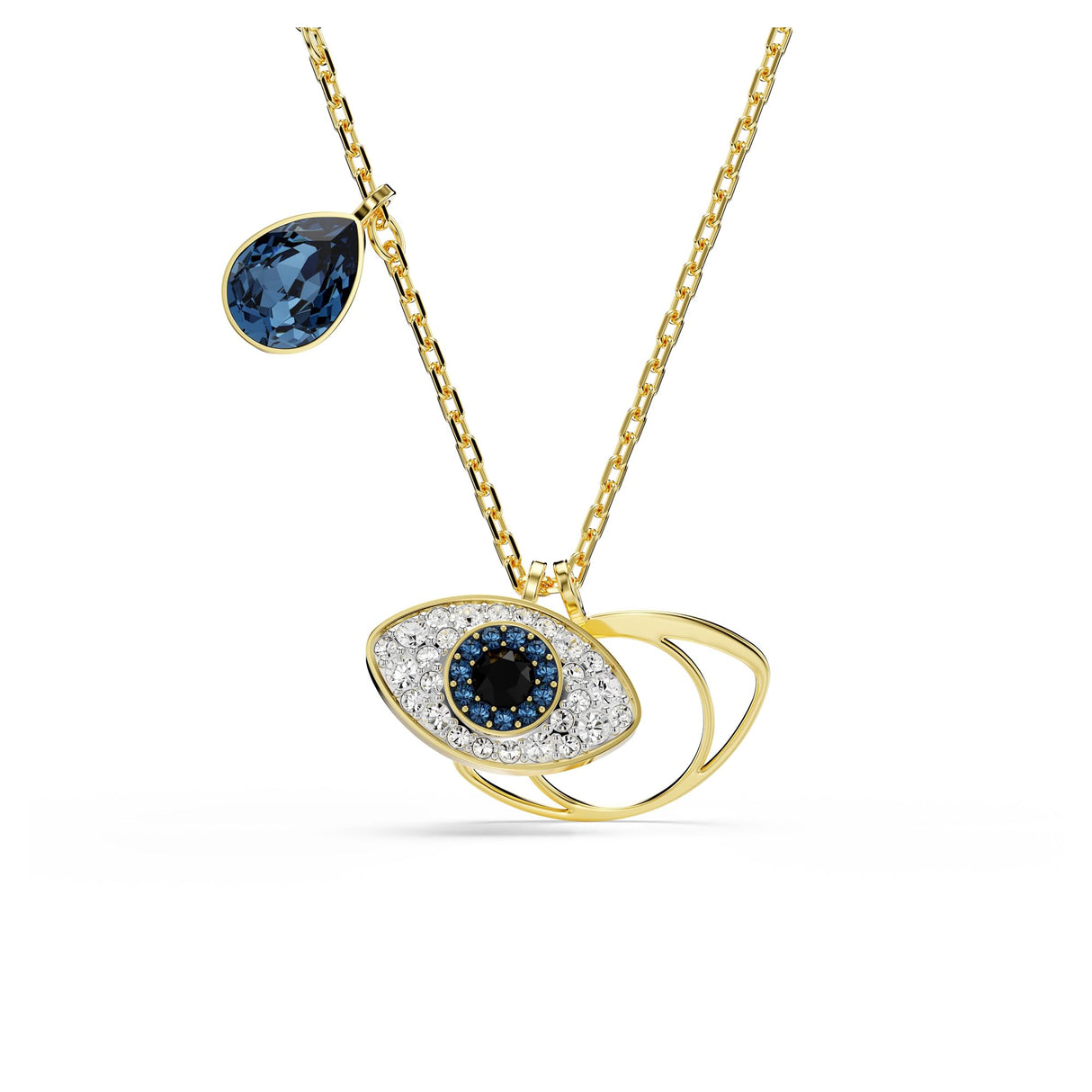 Swarovski Symbolica Pendant, Evil Eye, Blue, Gold-Tone Finished