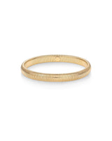 PAVOI Stainless Steel 14K Yellow Gold Plated Waterproof Flexible Stretch Chunky Bangle for Women | Cobra Bracelet 8mm Wide