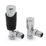 Radiator Valve Angled - Vancoco Modern TRV H62 Brass Pair Manual Radiator Valve Thermostatic Valve Set Thermostatic Valve 1/2" x 15mm Radiator Valves for Radiator Central Heating