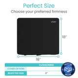 Vive Wheelchair Cushion - Wheel Chair Cushions for Senior, Pressure Relief - Wheelchair Pad, Wheelchair Seat Cushion, Foam for Office Chairs, Car, Lightweight, Portable, Easy to Clean (3")