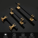 Lepatape 5 Pack 3 Inch Black and Gold Cabinet Pulls Black and Gold Cabinet Handles Kitchen Cabinet Handles Dresser Drawer Pulls Kitchen Cabinet Hardware