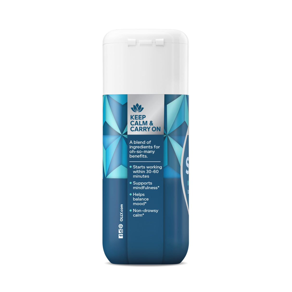 OLLY Ultra Strength Goodbye Stress Softgels, GABA, Ashwagandha, L-Theanine and Lemon Balm, Stress Relief Supplement - 60 Count