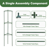 Wikdey Tomato Cages for Garden&Pots, 2 Pack 50" Plant Support Trellis for Tomatoes, Cucumbers, Beans | Heavy-Duty Steel with Rust-Proof Coating | Garden Stakes for Outdoor Indoor Plants