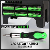 118-Piece Magnetic Screwdriver Set with Plastic Racking, Precision Screwdrivers, Magnetizer, Demagnetizer, Nut Drivers, Ratchet Handles, Allen Keys, Sockets & More - DIY Tools & Gift for Men
