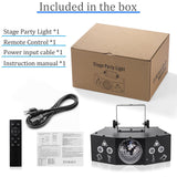 LAUCNPTY DJ Disco Ball Party Lights with DMX512 and Sound Activated, LED Stage Lighting Show Strobe Light for Parties Indoor Dance Wedding Karaoke Bar KTV Club Christmas Halloween Music Rave Lamp