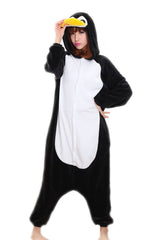 Adrinfly Penguin Onesie One Piece Animal Pajamas Cosplay Costume for Adults Women Men, Thanksgiving Christmas Homewear Sleepwear, Large