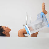 DNEOUXI Waterproof Extra Wide Leg Cast Cover for Shower, Extra Large Watertight Foot Protector Cover with Non-Slip Bottom for Plus Size Adults Surgery Casts Boots, Fits Leg Size 10"-29"