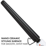 HOT TOOLS Professional Nano Ceramic Extra Long Tapered Curling Iron for Shiny Curls, 3/4 to 1 1/4 Inches