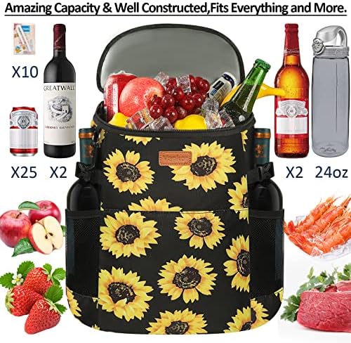 Camping Cooler Backpack 30 Cans, Soft Backpack Coolers Insulated Leak Proof Travel Cooler Bag Waterproof Lunch Picnic Beach Work Trip Thermal Bag Drink Beverage Beer Bag Cooler