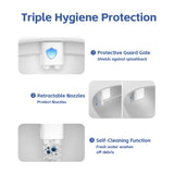 WATERLACE Bidet Attachment for Toilet Seat Water Pressure - Non Electric Bidets Self Cleaning Sprayer - Dual Nozzle Bidet Attachments Toilets Spray - Adjustable Bidets Wash Butt Cleaner for Bathroom