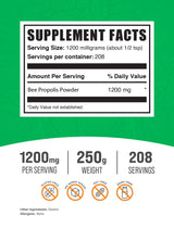 BulkSupplements.com Bee Propolis Powder - Bee Propolis Supplement, Superfood Supplement - Natural & Gluten Free, 1.2g per Serving, 250g (8.8 oz) (Pack of 1)