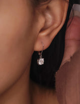YODEWA 2CT Moissanite Earrings for Women Silver Drop Dangle Earrings, 6.5mm