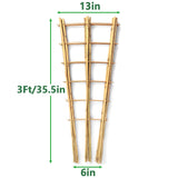 Taoskai 10 Pack 3 Feet Natural Bamboo Trellis, Fan-Shaped Bamboo Plant Trellis for Climbing Plants, Vegetables, Cucumber, Tomato, Outdoor and Indoor Potted Plants