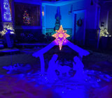 LED Color Landscape Outdoor Spotlight - 120V 25W Remote Waterproof Spot Lights for Yard Garden Tree House Halloween Christmas Lighting