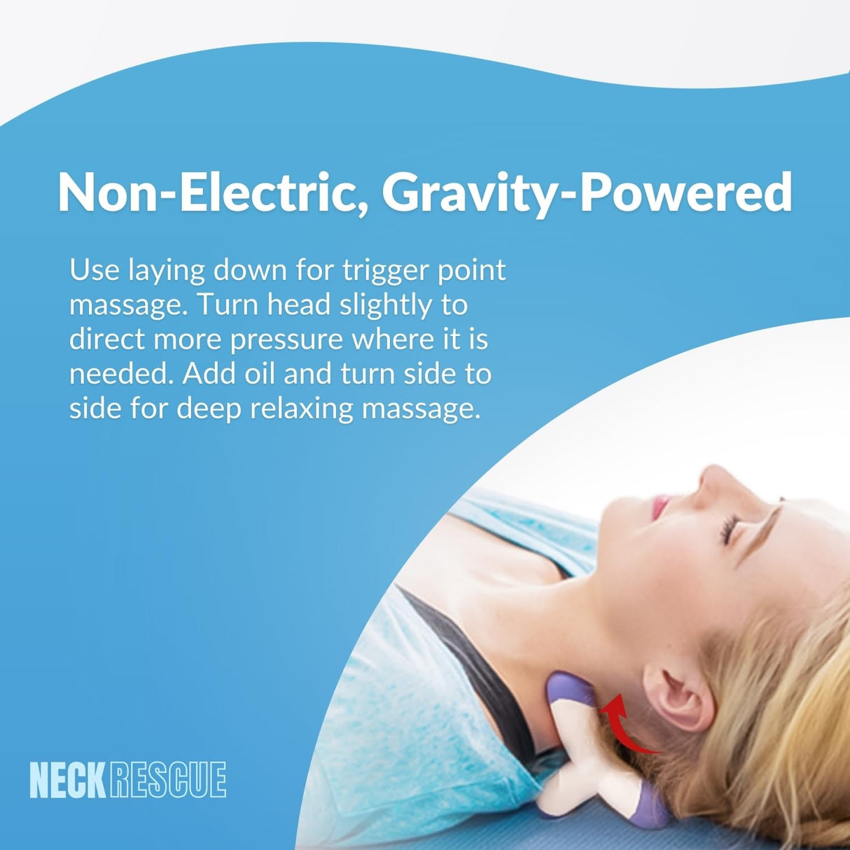 Pressure Point Neck Massager for Pain Relief, Trigger Point Massage Tool, Occipital Release, Headache Relief, Unique Design Targets Deep Neck Muscles, Fast Effective Relief