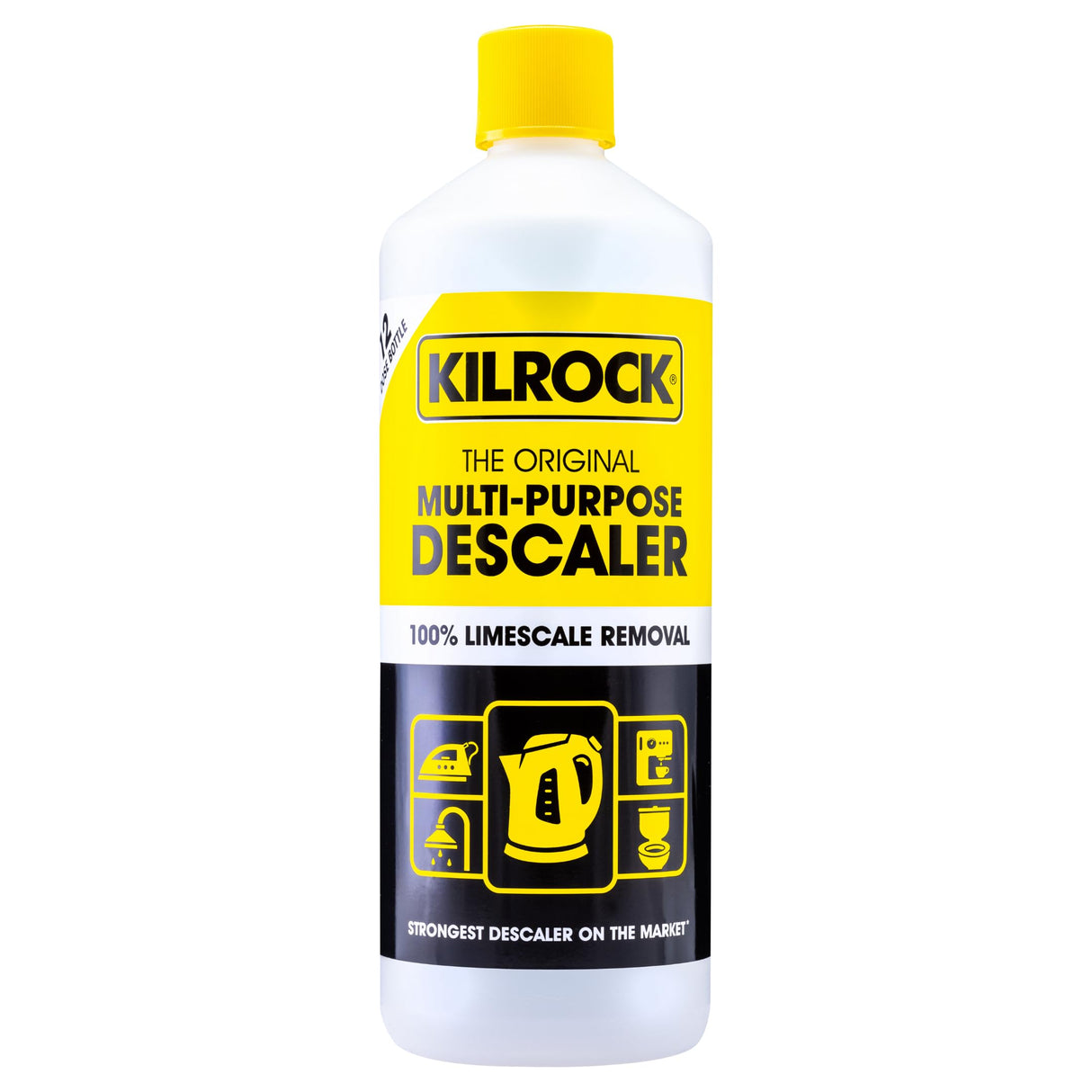 Kilrock Mega-K Multi-Purpose Descaler 1 Litre (12 Doses) - Limescale Descaling for Kettles, Shower Heads & Coffee Machines - Biodegradable and Phosphate Free