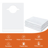 Nonley Disposable Adult Bibs 100 Pack - Disposable Dining Bibs for Adults - Waterproof Oil-Proof Plastic Bib for Elderly Women and Senior Men Eating