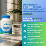 Cramp Defense® Leg Cramps Pills, Relief for All Muscle Cramps, Day and Night. Magnesium Supplement Capsules, 3-6 Month Supply. Non-Laxative, Organic Formula for Max Absorption and Results. Made in US.