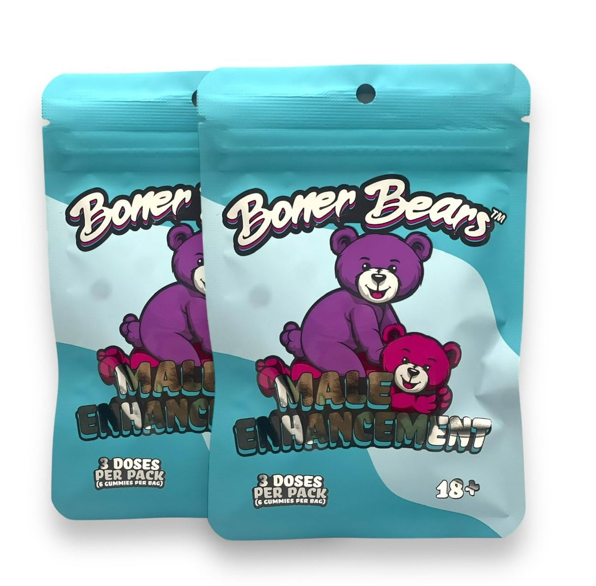 Boner Bears Vegan Male Gummies, Pack of Two, 6 doses